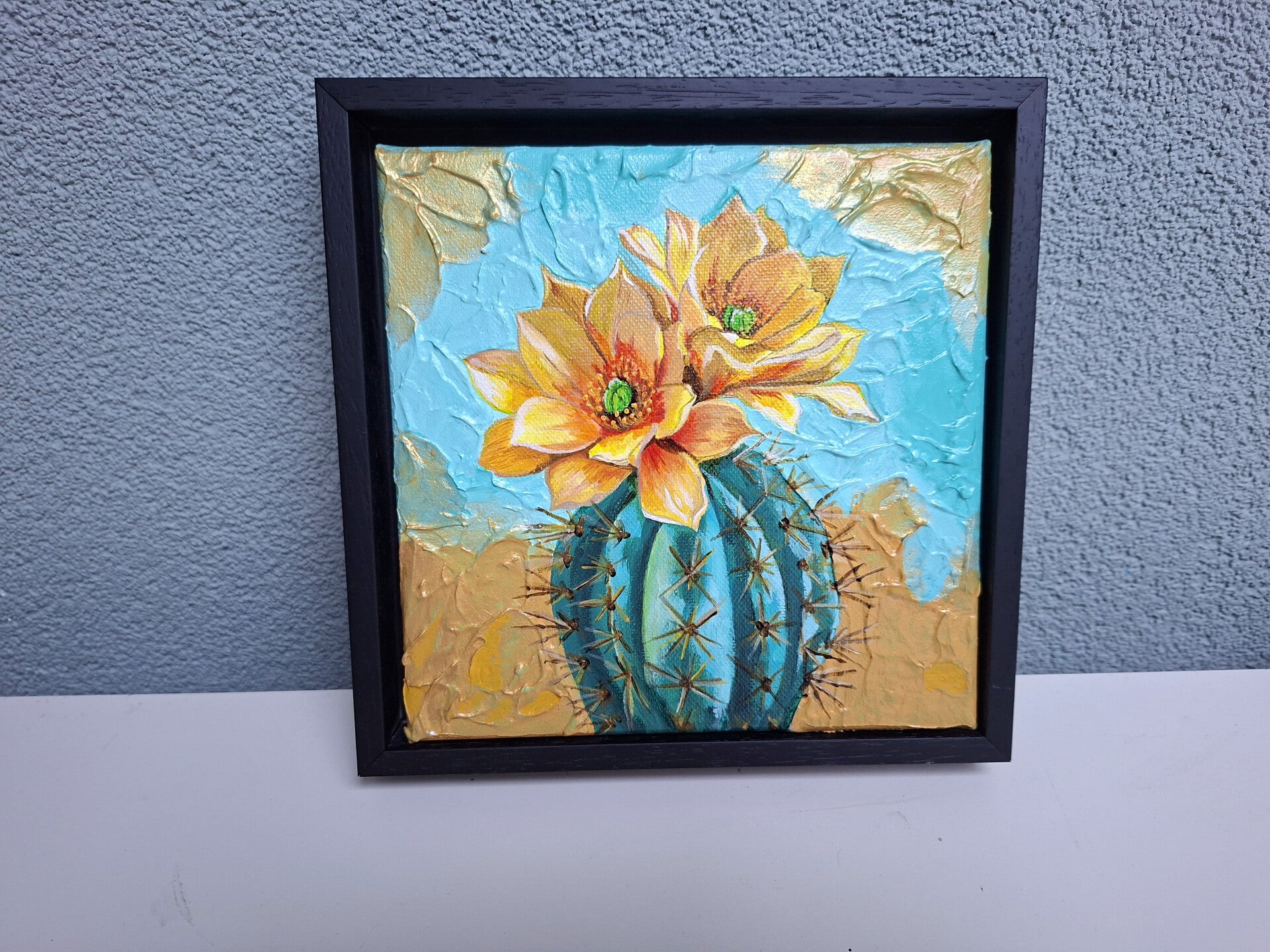 cactus 2 gele bloemen