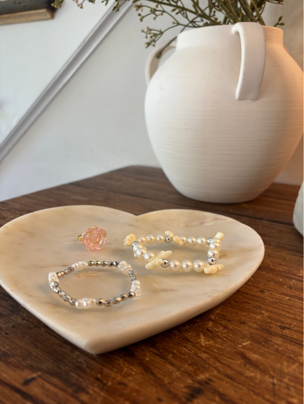 Sparkle Bow Bracelets With Rose Ring