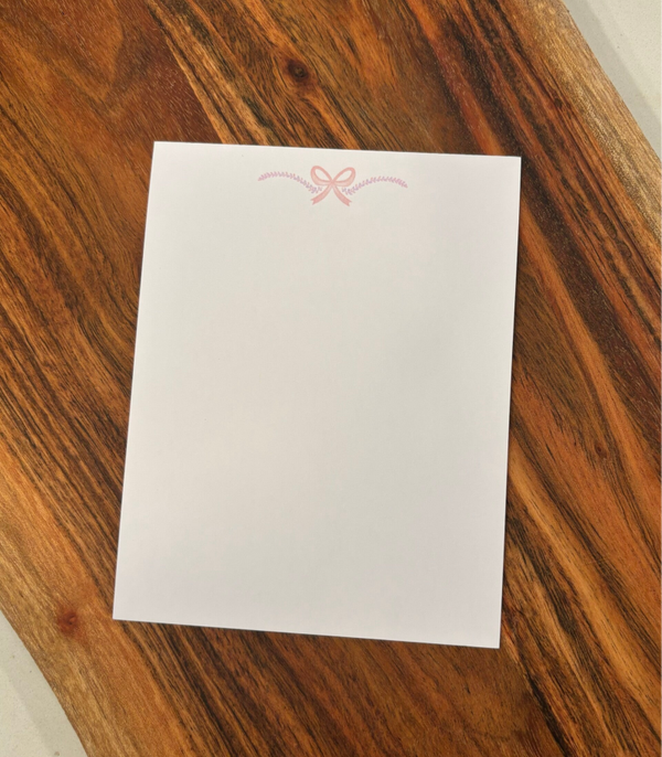 Pink and Purple Bow Notecards