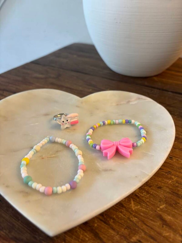 Colorful Bow Bracelets And A Shooting Star Ring