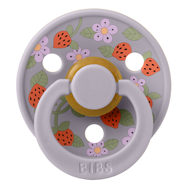 BIBS speen Studio Colour Strawberry Fossil Grey  0-6 maanden maat 1  - 1 STUK