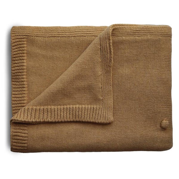 Mushie Blanket | Dots Mustard  ZOMERSALE!