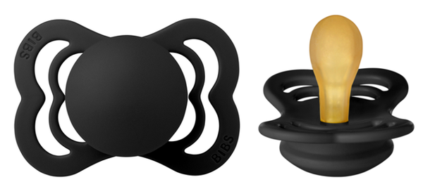 BIBS speen Supreme (natuurrubber) Black 0-6 maanden Maat 1