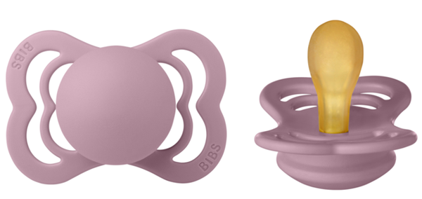 BIBS speen Supreme (natuurrubber) Mauve 0-6 maanden maat 1