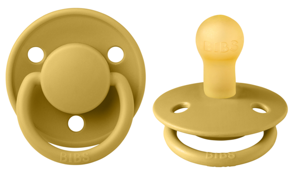 BIBS speen De Lux  (natuurrubber) Mustard 0-6 maanden Maat 1 ZOMERSALE!