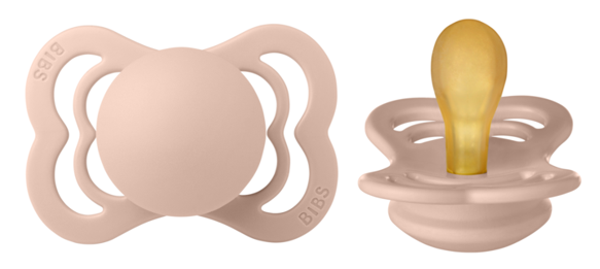 BIBS speen Supreme (natuurrubber) Blush 0-6 maanden Maat 1