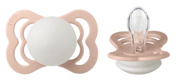 BIBS speen Supreme (siliconen) Glow in the dark Blush 0-6 maanden Maat 1