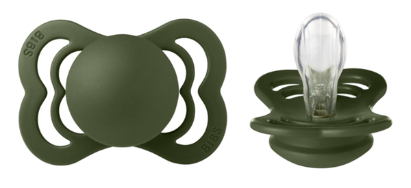 BIBS speen Supreme (siliconen) Hunter Green 0-6 maanden Maat 1