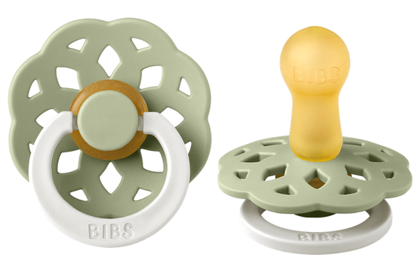 BIBS speen Boheme Glow in the dark Sage 6-18 maanden Maat 2