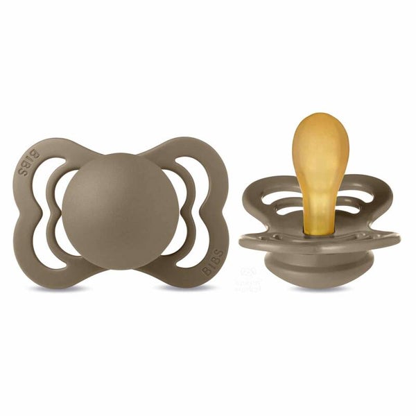 BIBS speen Supreme (natuurrubber) Dark Oak 0-6 maanden maat 1