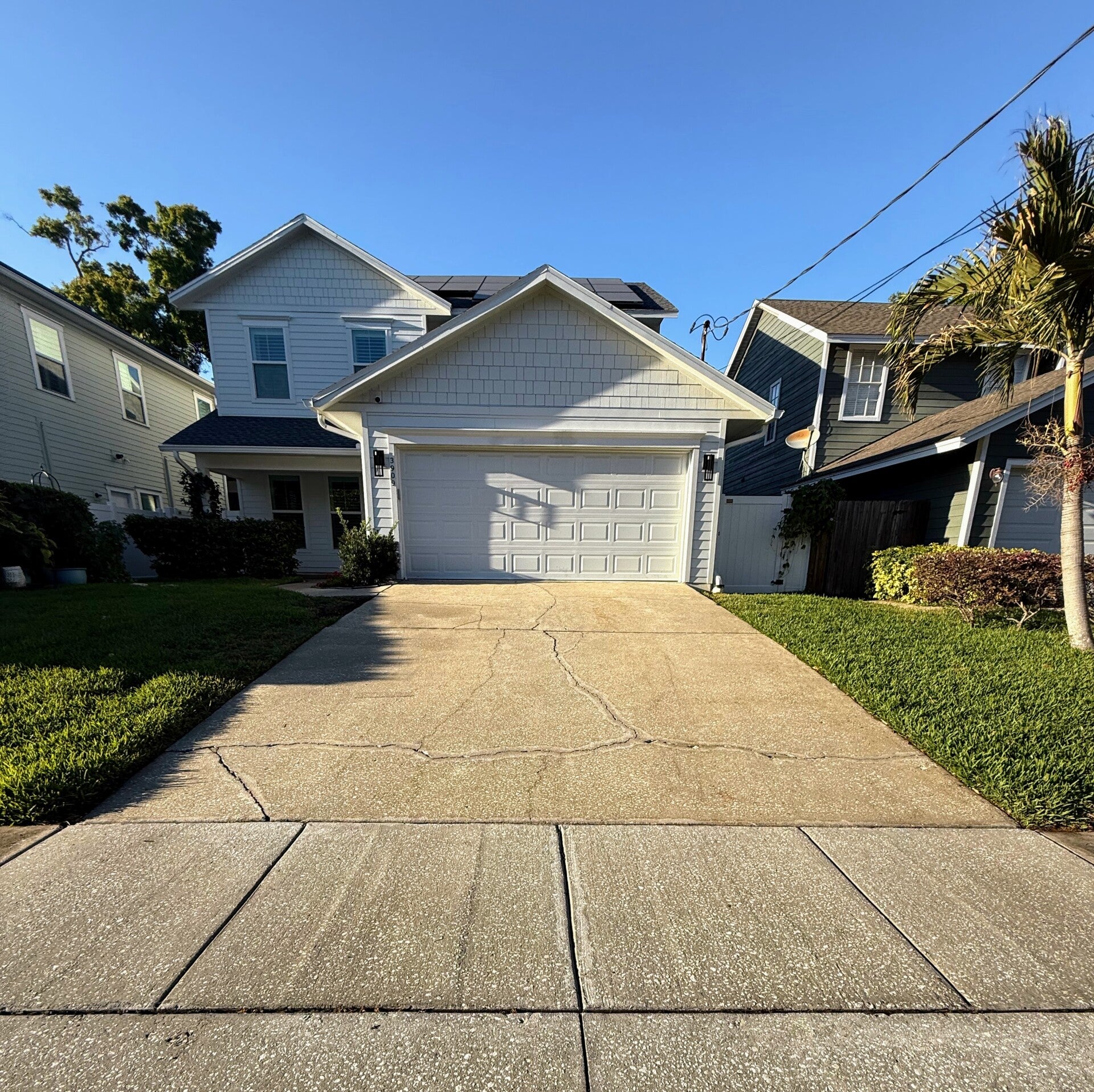 Paver patio and backyard after pressure washing