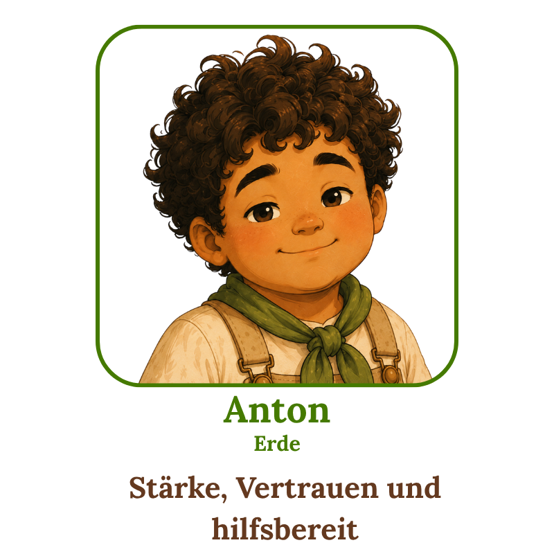 Anton – hilfsbereiter Junge des Erde-Elements.