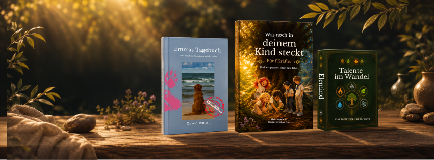 Angebote vom Brettspiel bis hin zu den Büchern von Wandelzeit KW e.V.