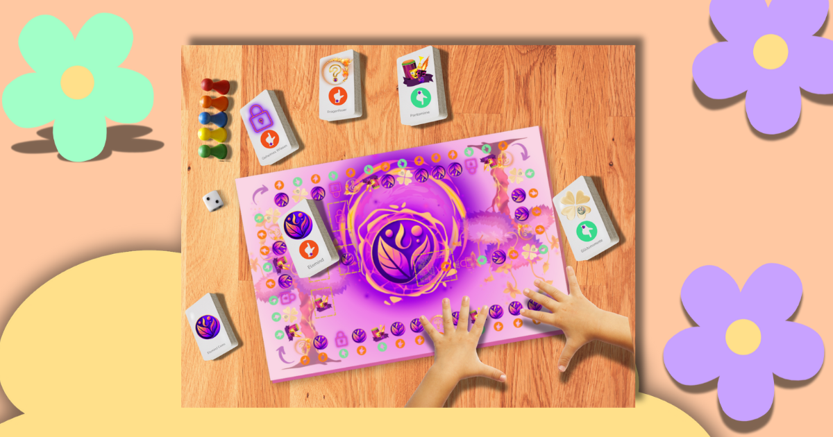 Brettspiel. Elemind, wandelzeit