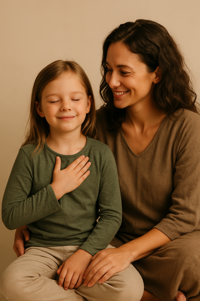 Mutter mit Kind in Harmonisierung