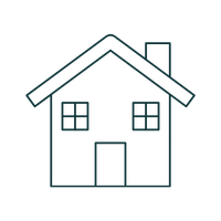 Haus als Symbol für Misophonie im häuslichen Umfeld, in Familie und Partnerschaft.