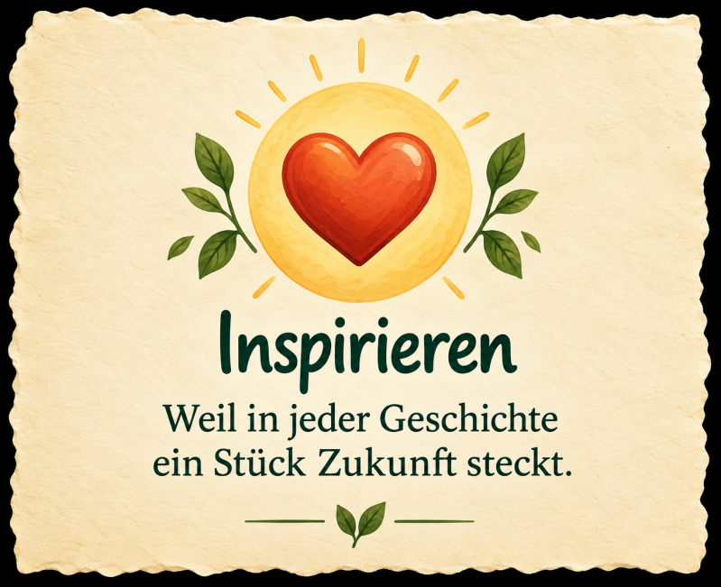 nspirieren – weil in jeder Geschichte ein Stück Zukunft steckt.