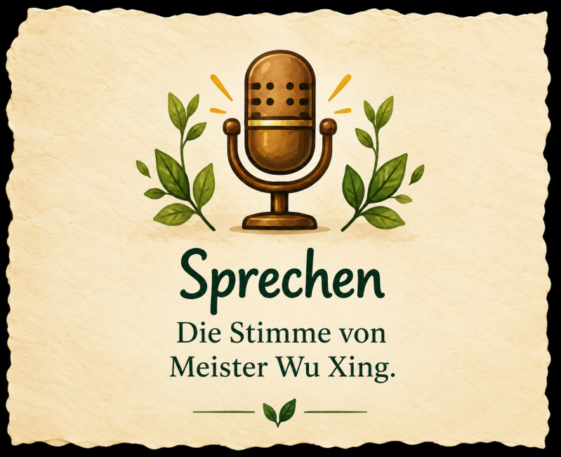 Sprechen – Thoralf Hagel ist die Stimme von Meister Wu Xing.