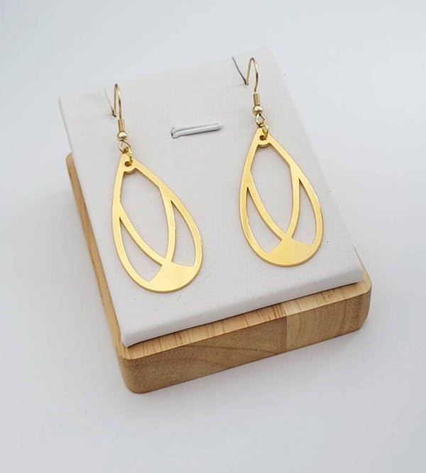 Boucles " Hélé'gantes Gouttes Dorées élégantes "