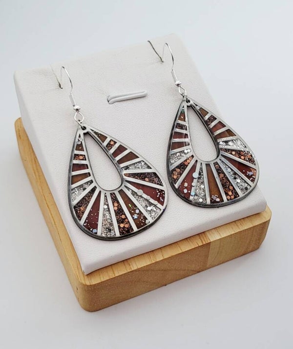 Boucles " Brunes pailletées "