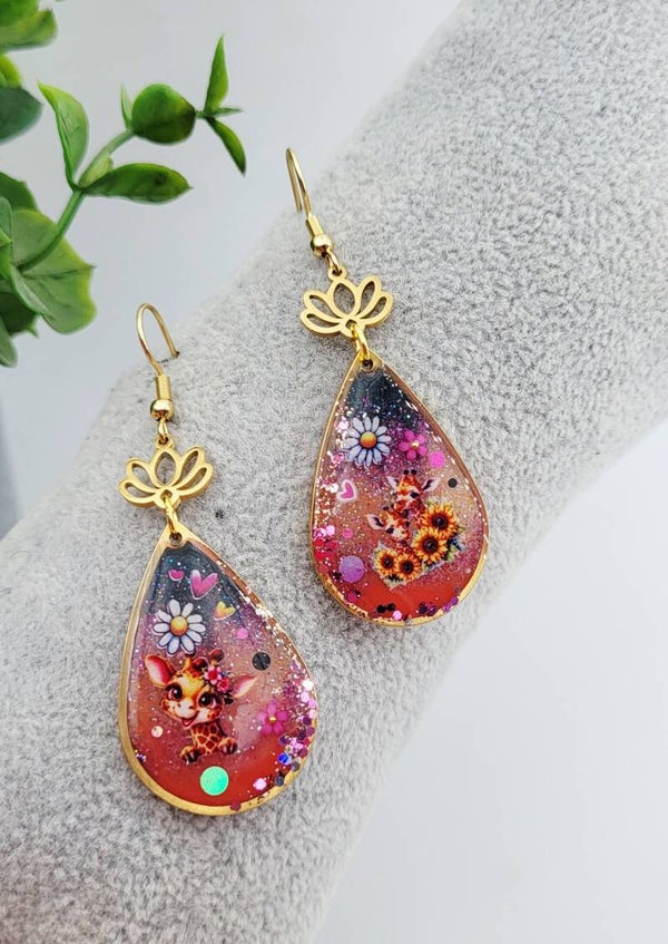 Boucles " Gouttes girafes "