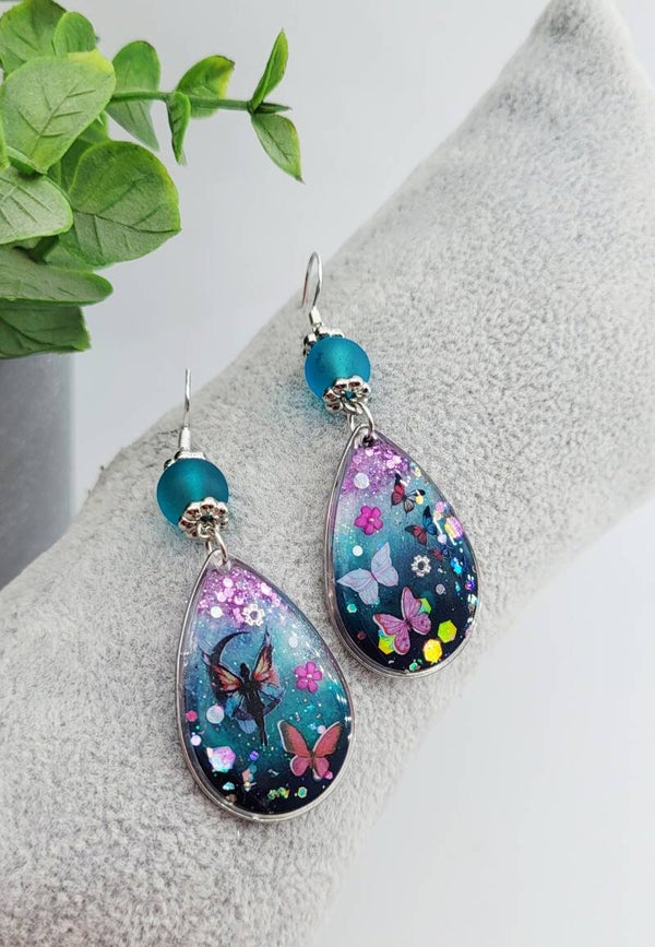 Boucles " Gouttes fleuries "