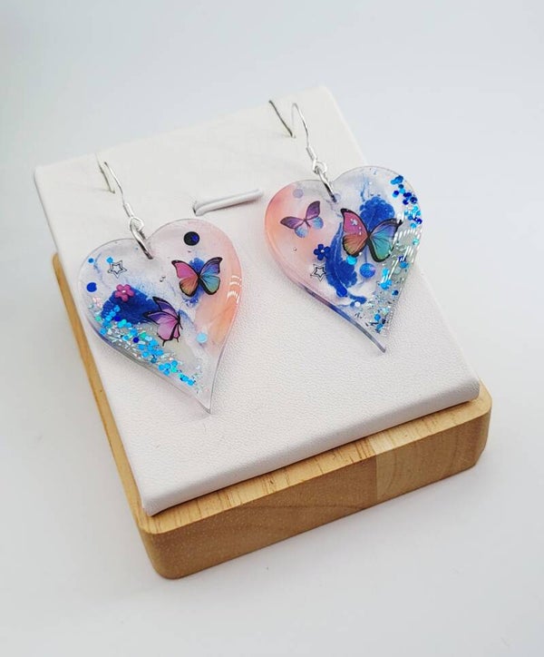Boucles " Cœurs papillons "