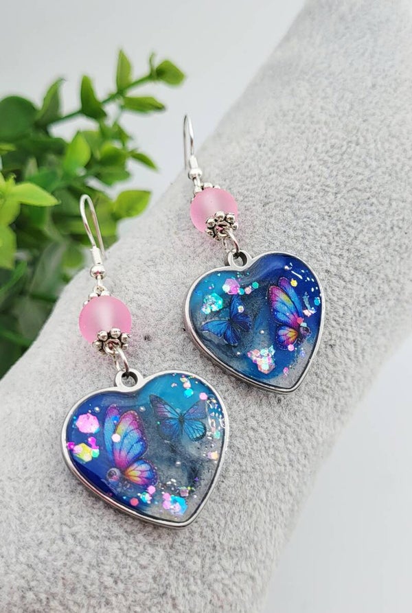 Boucles " Cœurs papillons "