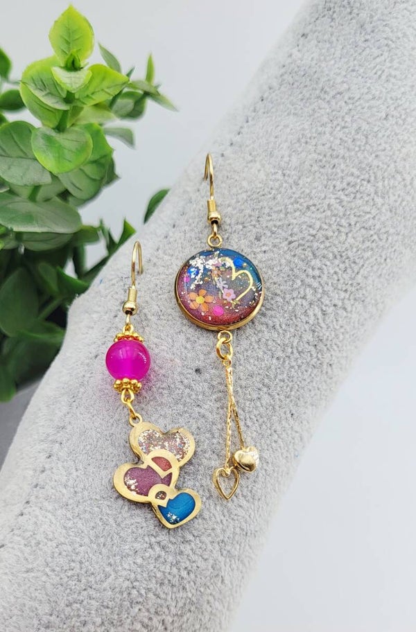 Boucles " Cœurs fleuris "