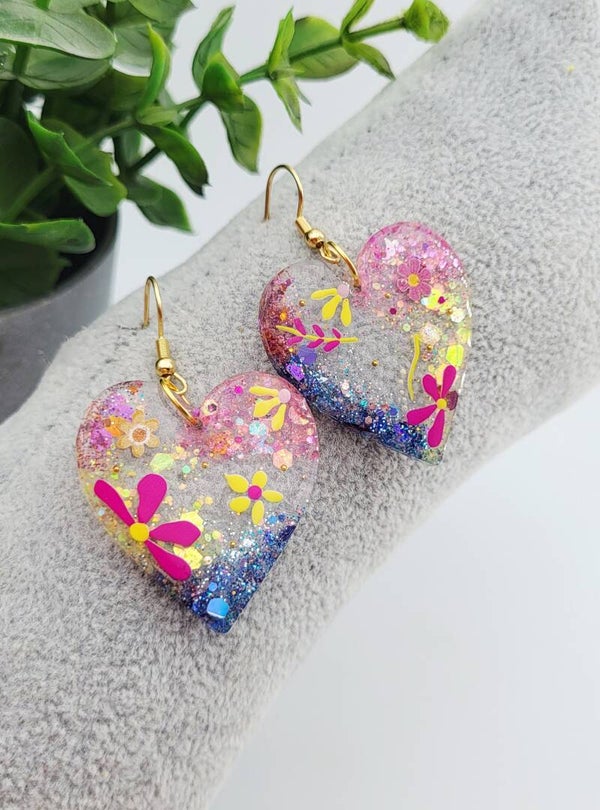 Boucles " Cœurs fleuris "