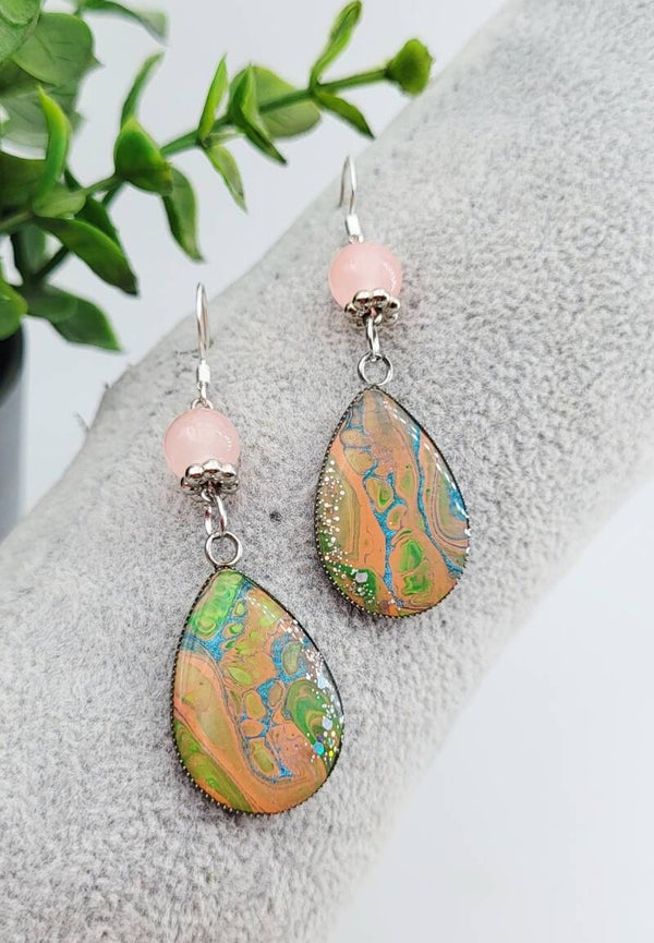 Boucles " Nuances corail "