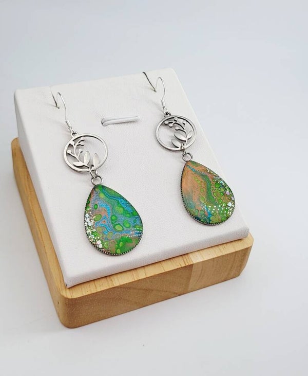Boucles " Jolies feuilles nuances "