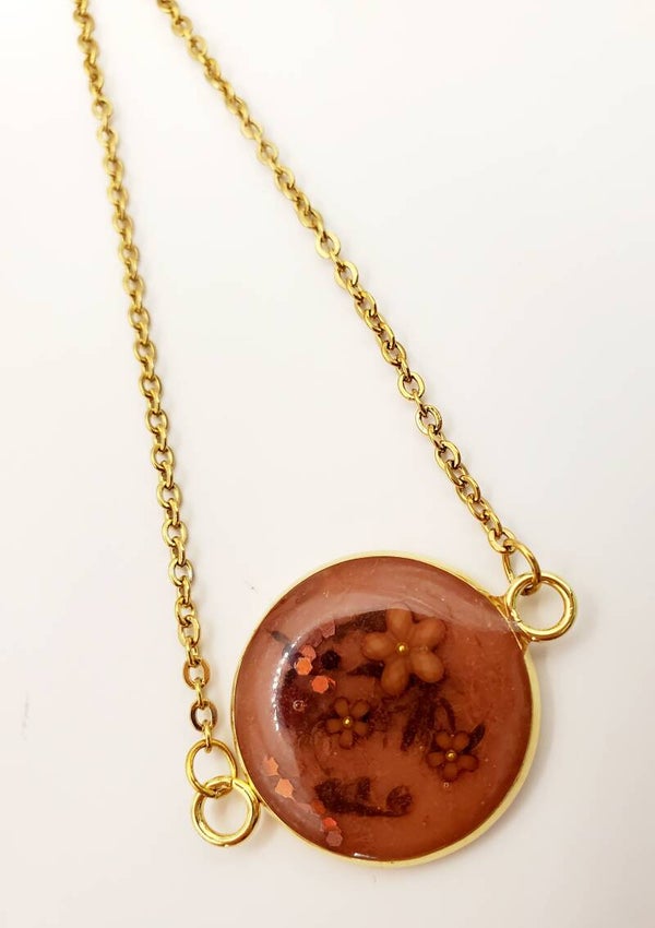 Bracelet " Fleur brune"