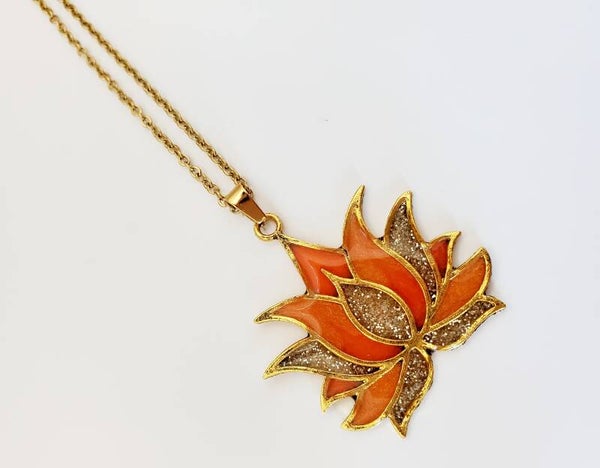 Collier "Lotus" orange