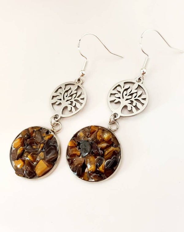 Boucles " œil de tigre "