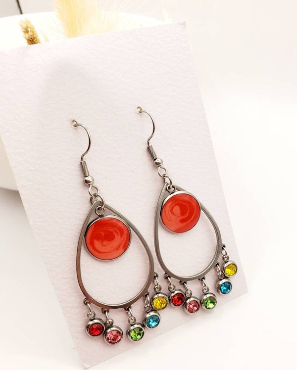 Boucles " Collection Colorée " Roses
