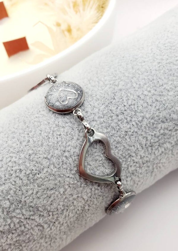 Bracelet " Cœur " argenté