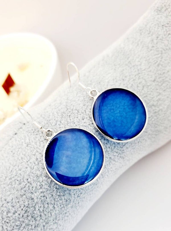 Boucles " Bleu en transparence "