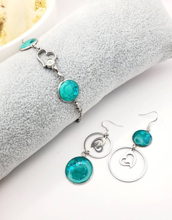 Parure " Cœur turquoise " (Copie)
