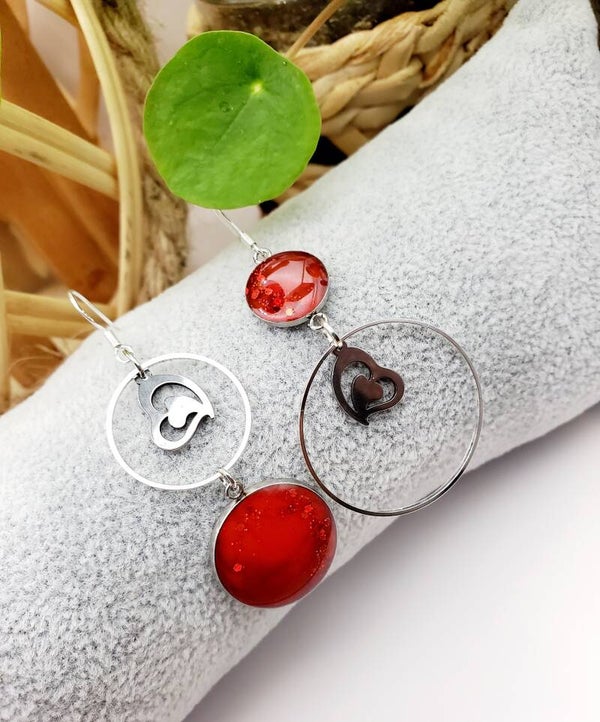 Boucles " ♡ Rouge "