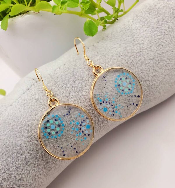 Boucles "Dot bleu "