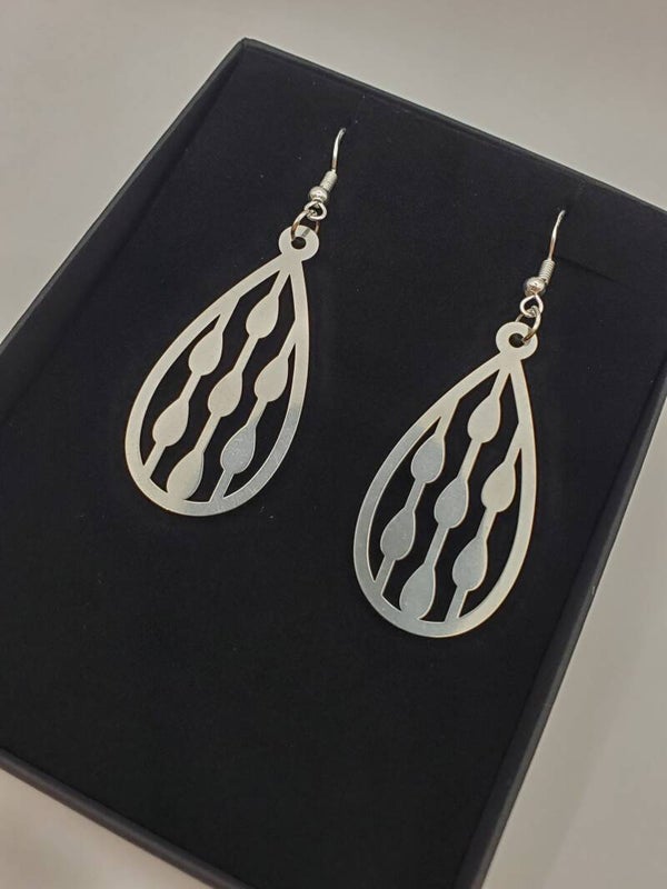 Boucles " Jolies gouttes Hélé'gantes argentées "