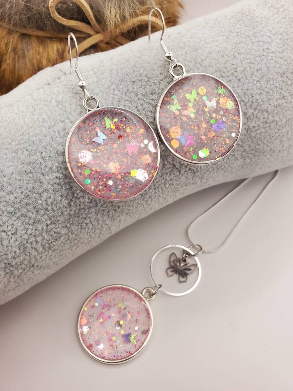 Parure " en transparence, rose " (Copie) (Copie)