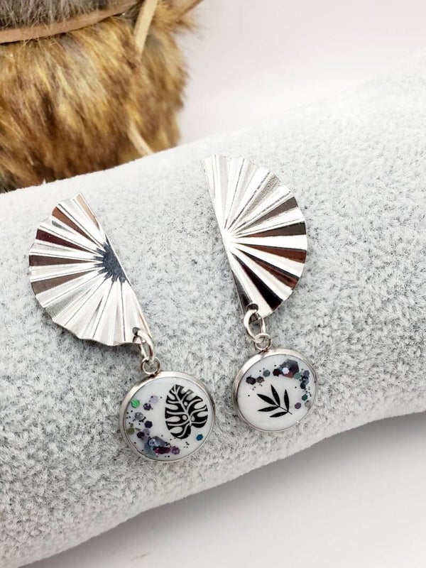 Boucles " Accordéon blanc "