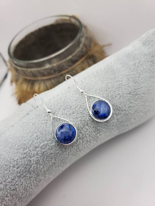Boucles " Petites gouttes bleues "