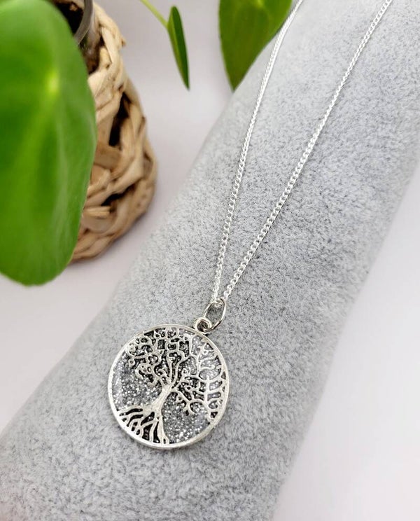 Collier " arbre de vie argenté "