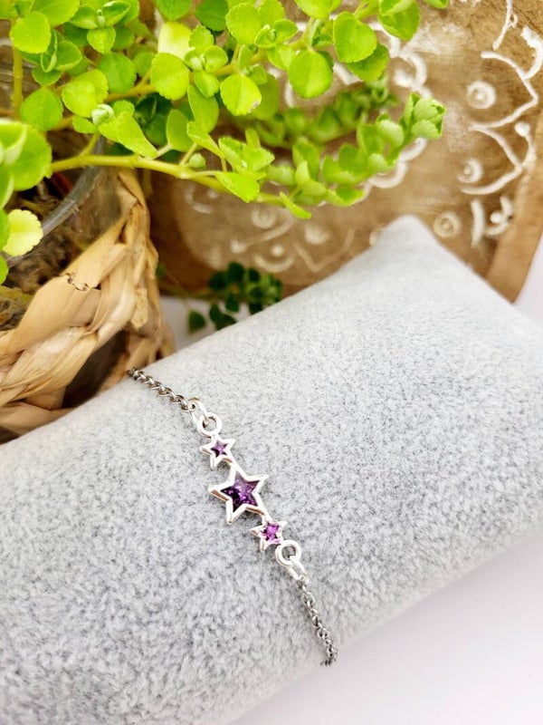 Bracelet " Étoile violette "