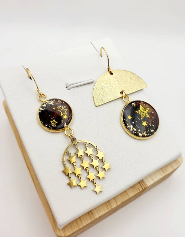 Boucles " Nuit noire étoilée "