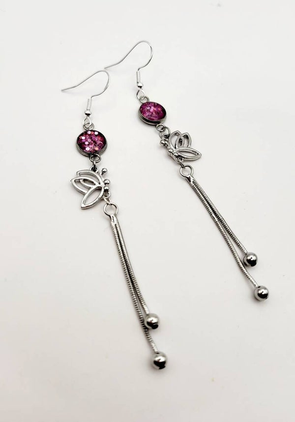 Boucles " longues fines papillons "