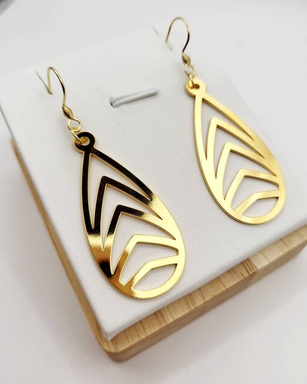 Boucles " Hélé'gantes gouttes parallèles "